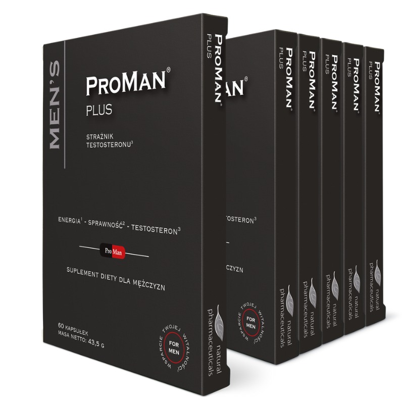 Suplement diety ProMan Plus wspomaga poziom testosteronu, zwiększa energię i sprawność dla mężczyzn.