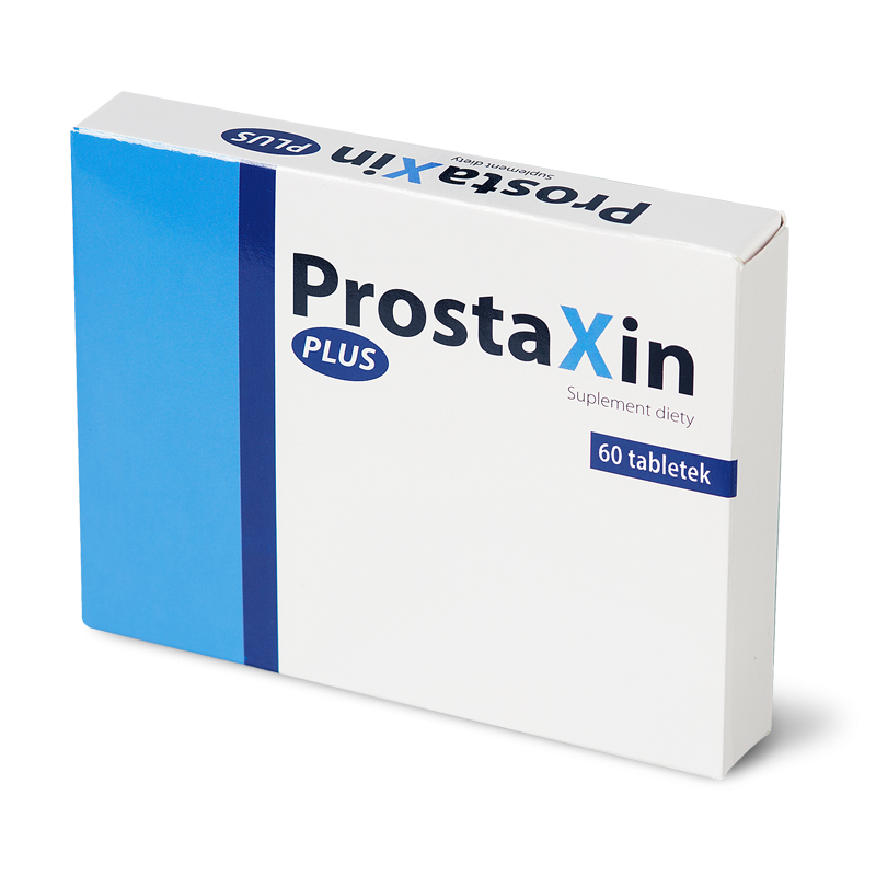 Opakowanie suplementu diety ProstaXin Plus zawiera 60 tabletek wspierających zdrowie prostaty.