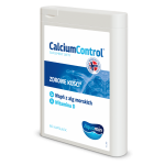 Suplement diety CalciumControl zawiera wapń z alg morskich oraz witaminę D, wspierając zdrowie kości.
