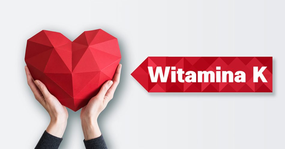 Czerwone serce i napis: Witamina K